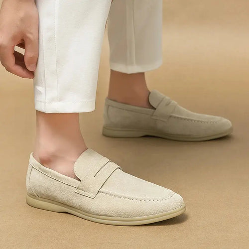 Aulier® | Mocassins en daim avec lanières