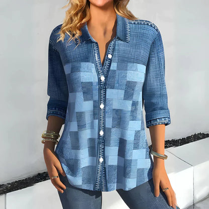 Bertine – Élégante chemise à carreaux respirante