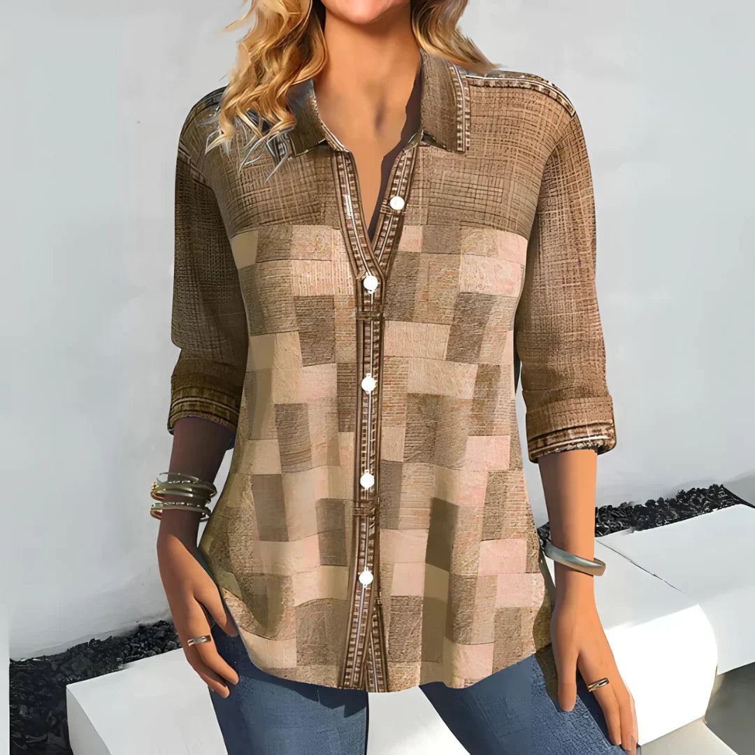 Bertine – Élégante chemise à carreaux respirante