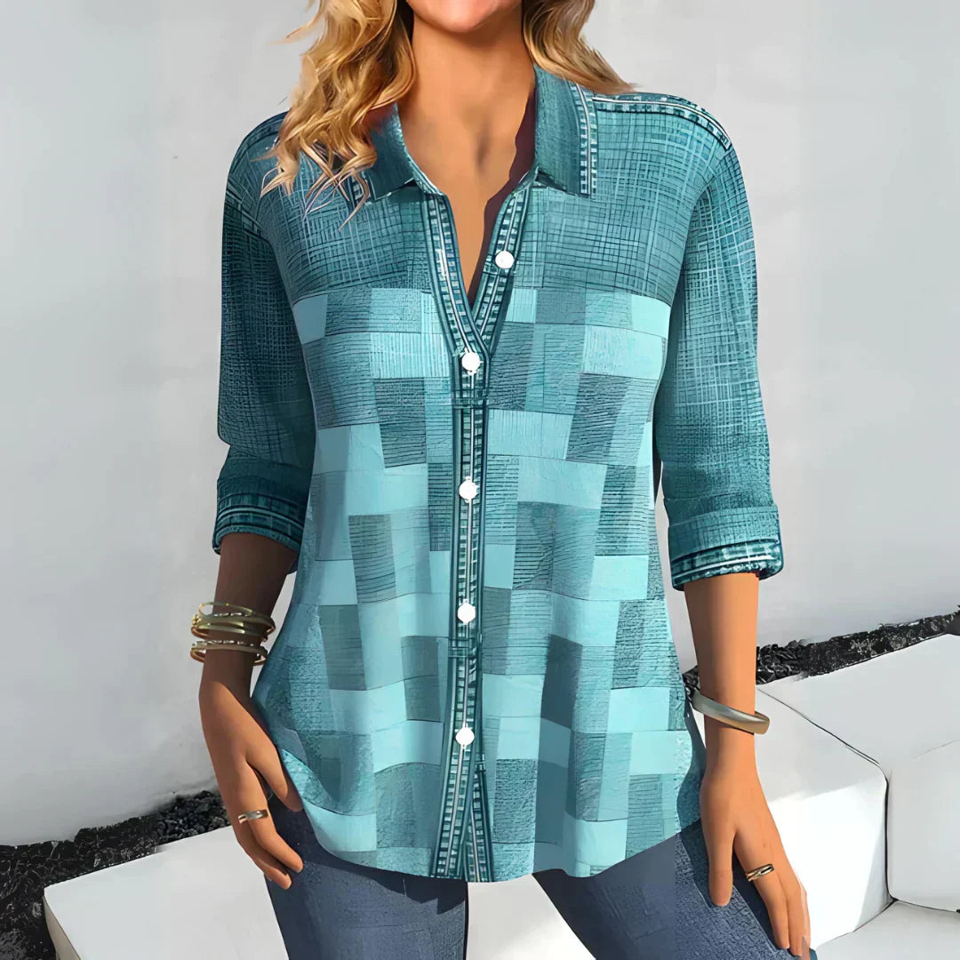 Bertine – Élégante chemise à carreaux respirante