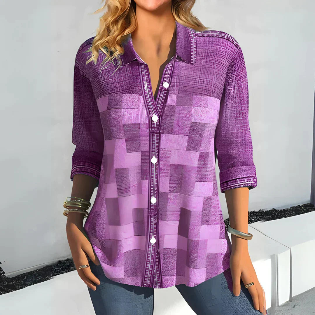 Bertine – Élégante chemise à carreaux respirante
