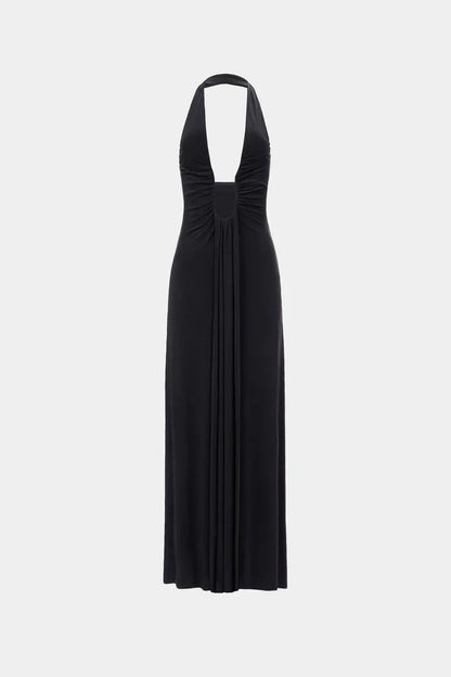Aliane – Long Draped Cupro Dress