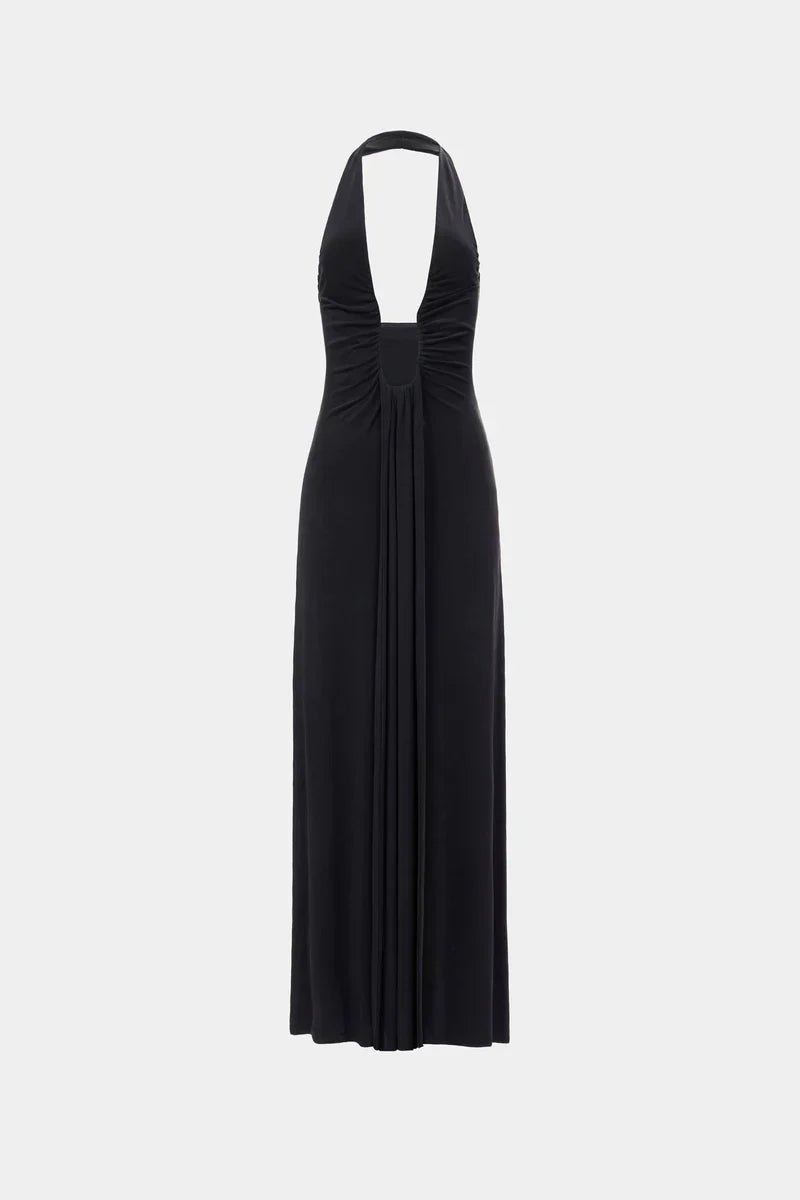 Aliane – Long Draped Cupro Dress