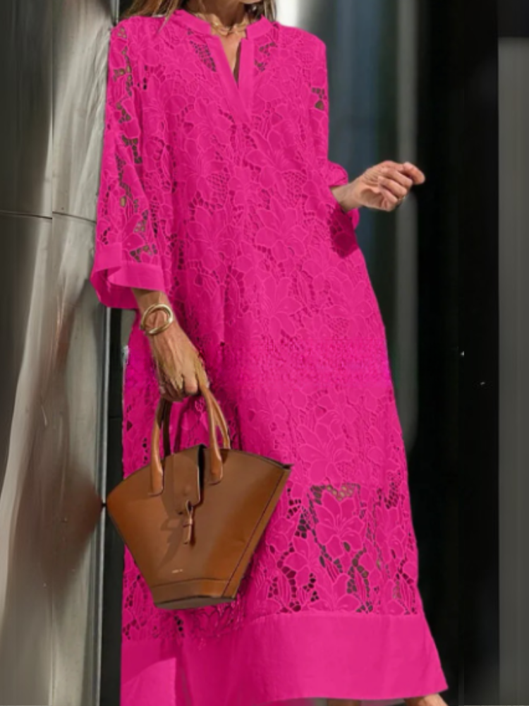 Géromine - Élégante robe en dentelle légère