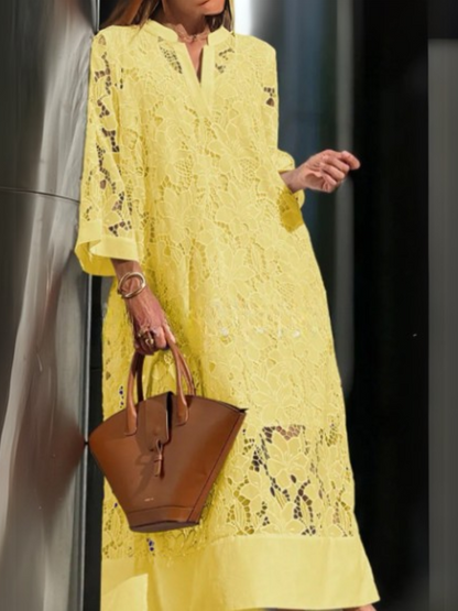 Géromine - Élégante robe en dentelle légère