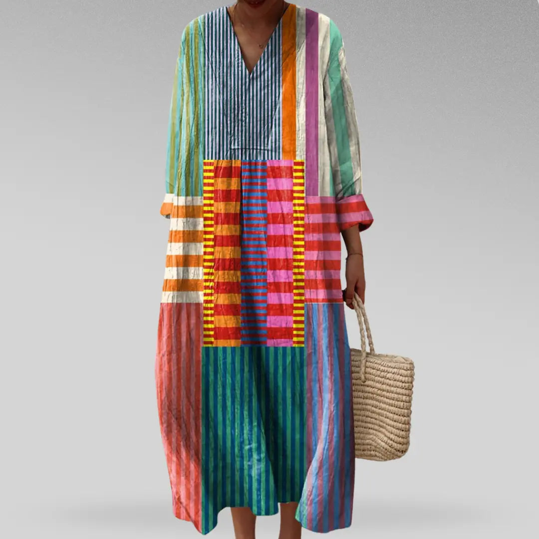 Amélie – Robe légère à motifs géométriques