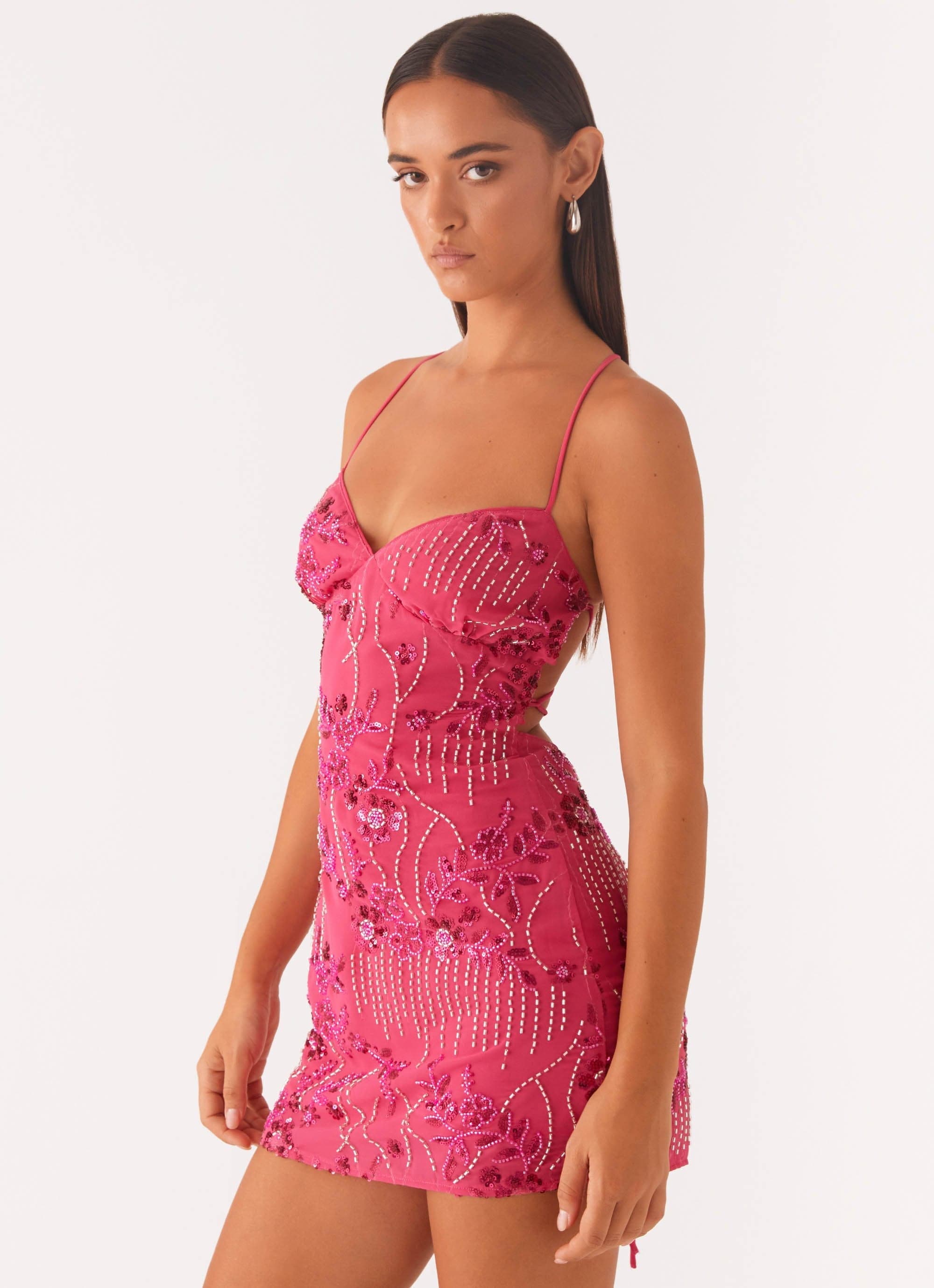 Adélaïde – Mini robe à sequins étincelants
