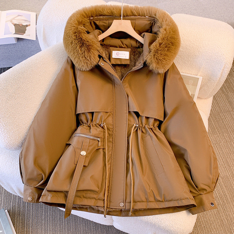 Nelly - Élégant manteau d'hiver avec col en fourrure