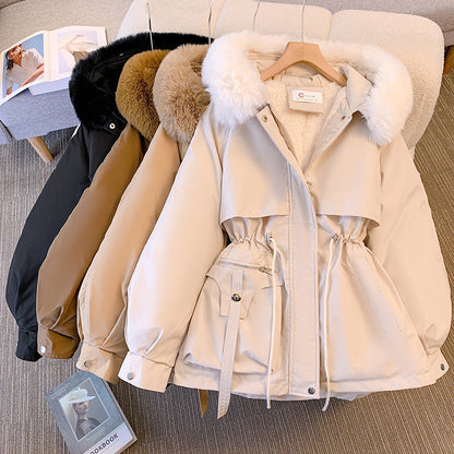 Nelly - Élégant manteau d'hiver avec col en fourrure