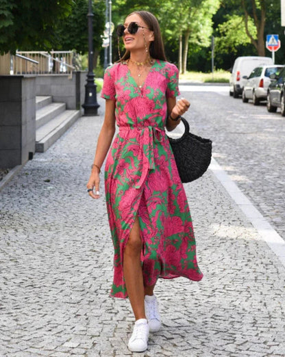 Frédérique – Robe d'été fluide à motifs floraux