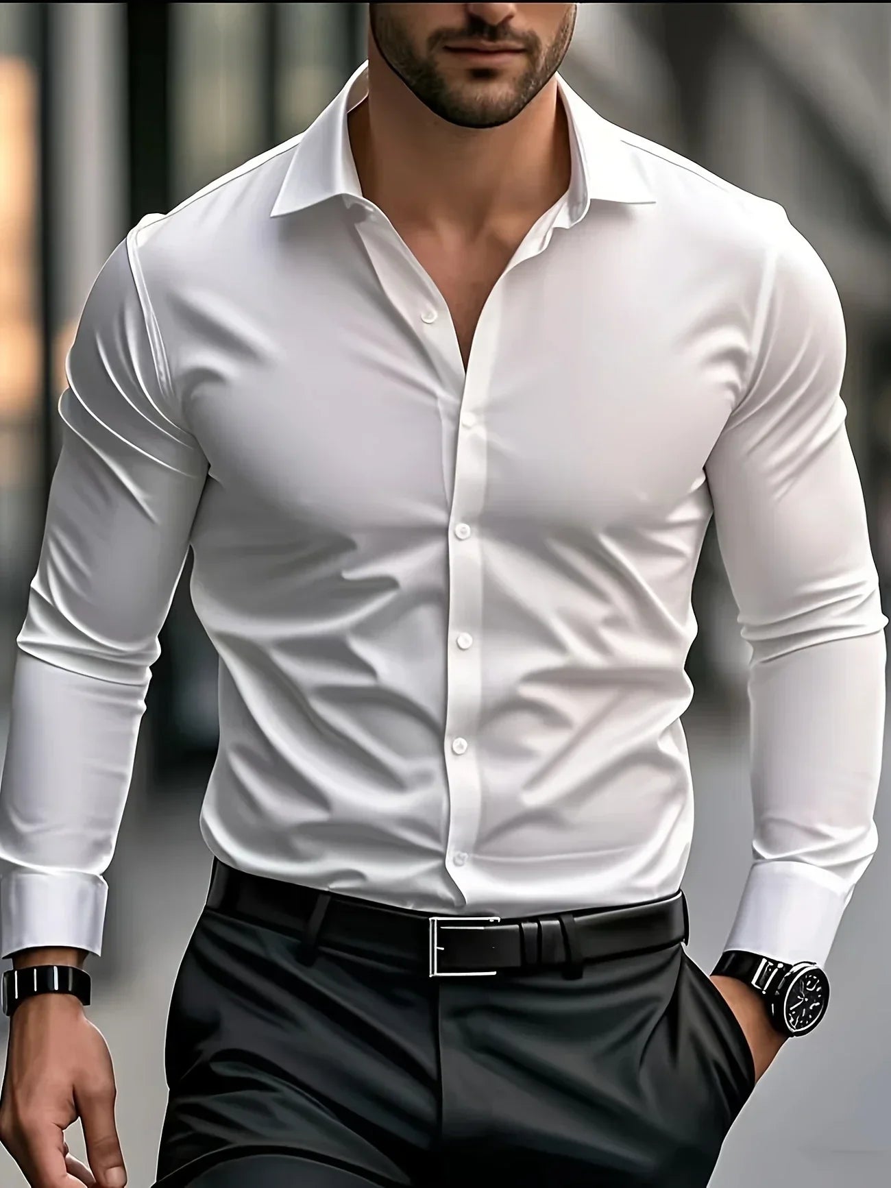 Vitoria™ | Chemise Longue Élégante à Boutons