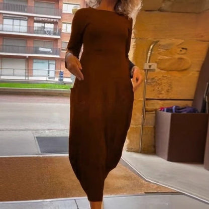 Clarinda - Élégante Robe Longue en Maille