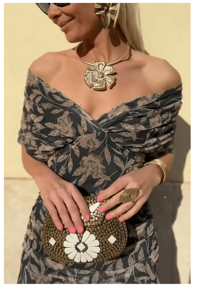 Naomi – Robe longue légère avec motif floral