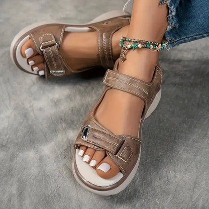 Célianne – Confortables Sandales Orthopédiques à Talon Compensé