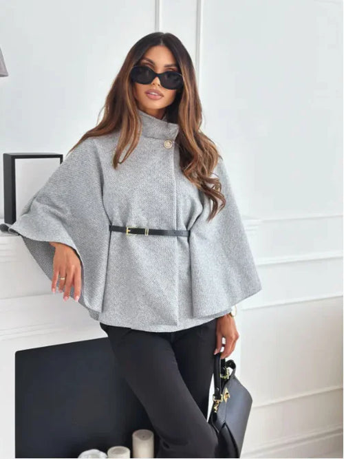 Cléa - Manteau en laine ceinturé