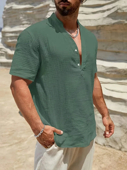 Vitoria™ | Élégante chemise d'été à col haut