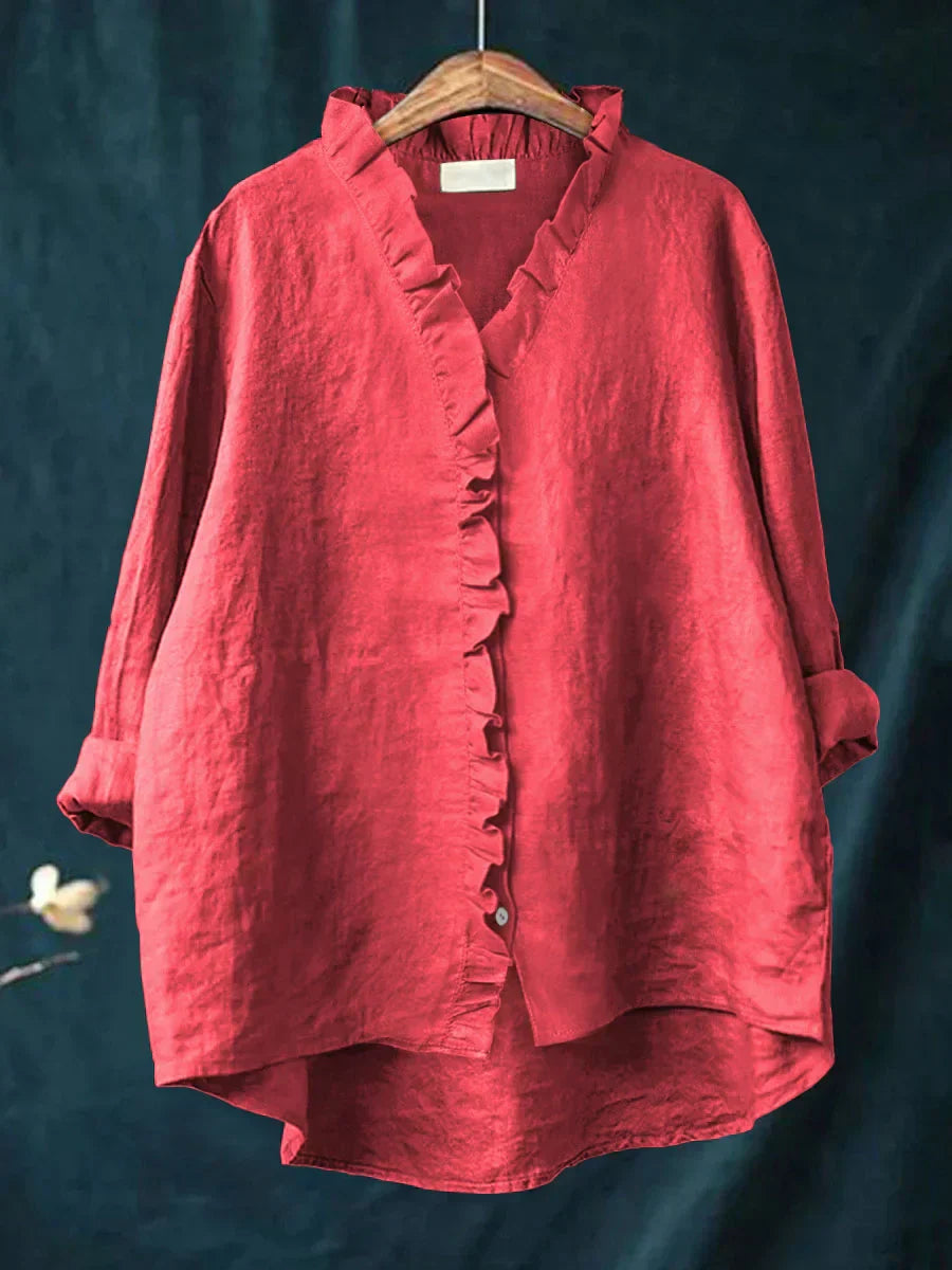 Valeska – Chemise légère en coton et lin" can be rewritten as:

"Valeska – Chemise aérienne en mélange de coton et lin