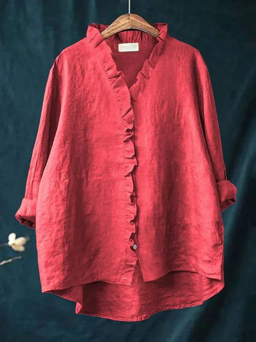 Valeska – Chemise légère en coton et lin" can be rewritten as:

"Valeska – Chemise aérienne en mélange de coton et lin