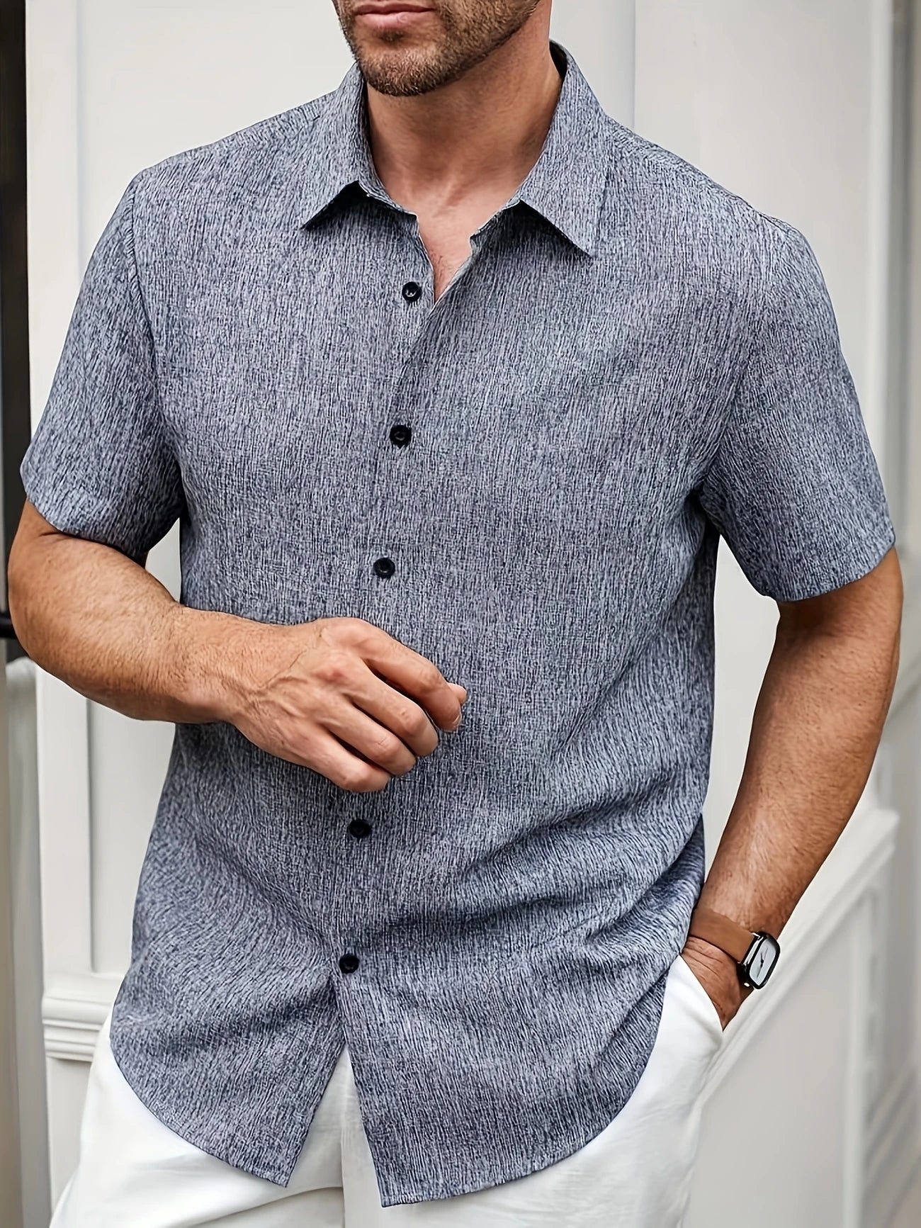 Vitoria™ | Chemise légère à manches courtes en lin mélangé