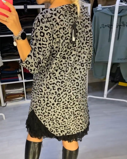 Antoinette - Élégante Robe Léopard au Style Audacieux