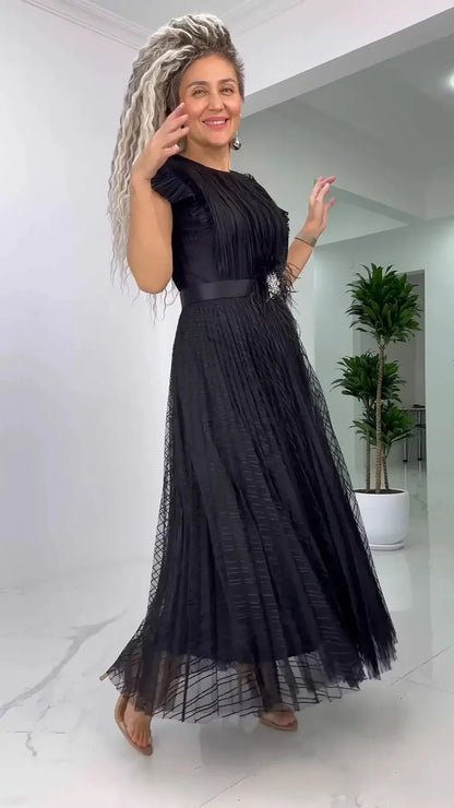 Aveline – Élégante Robe en Mousseline de Soie