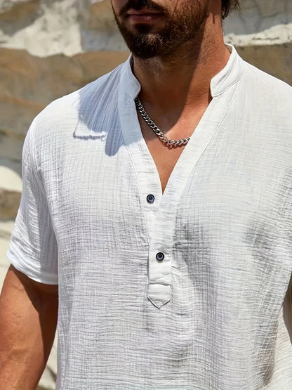 Vitoria™ | Élégante chemise d'été à col haut