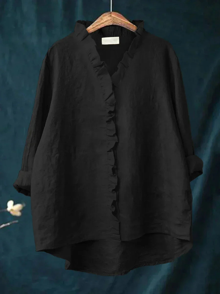 Valeska – Chemise légère en coton et lin" can be rewritten as:

"Valeska – Chemise aérienne en mélange de coton et lin