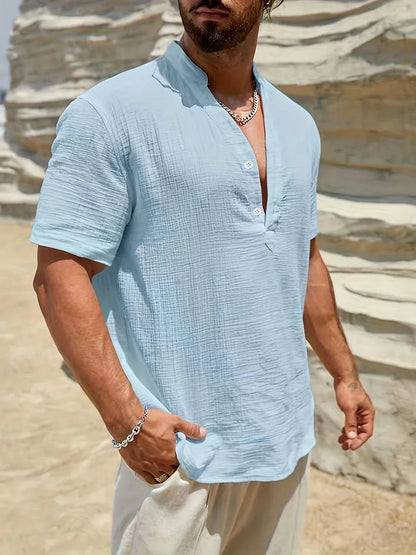 Vitoria™ | Élégante chemise d'été à col haut