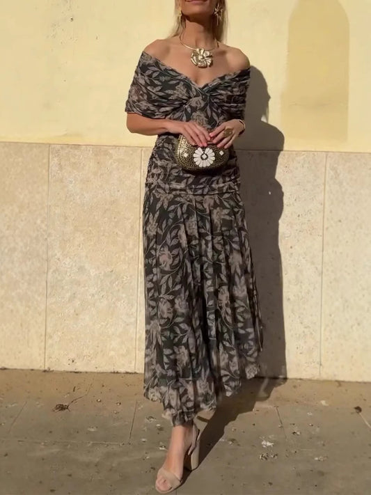 Naomi – Robe longue légère avec motif floral