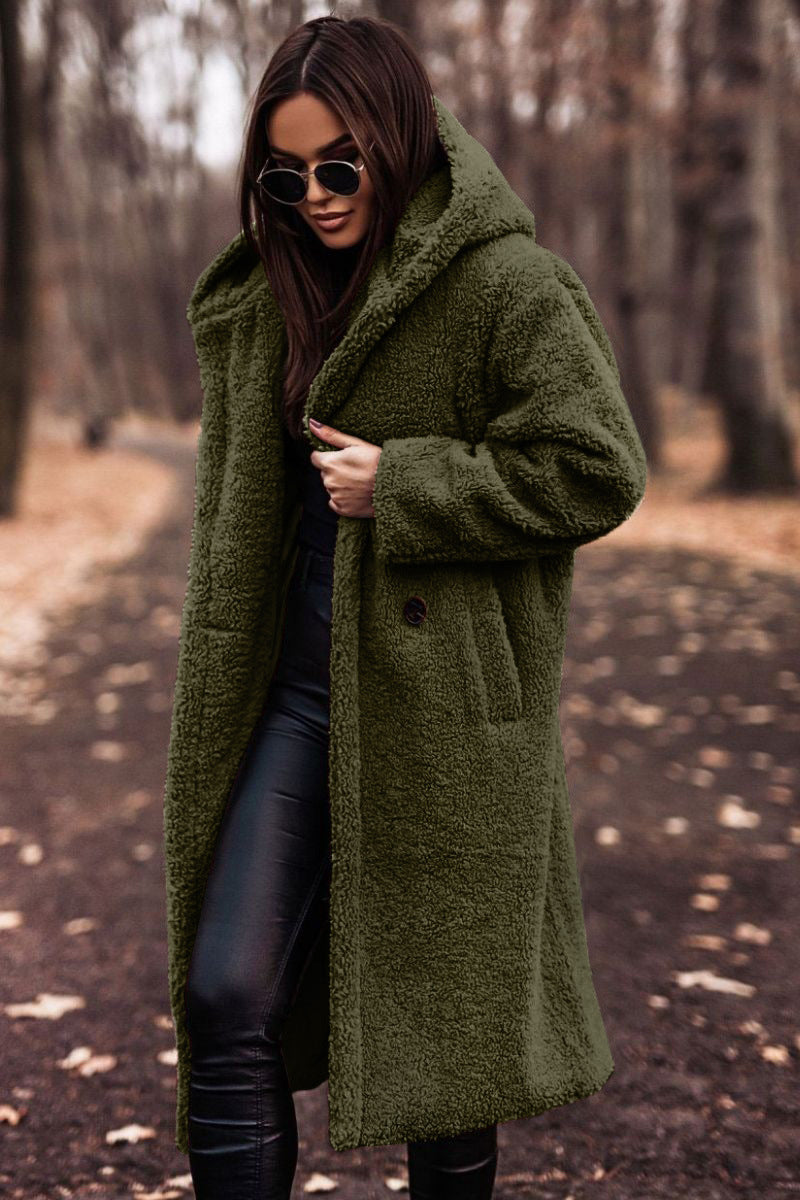 Astrid - Chic Wool Hooded Coat