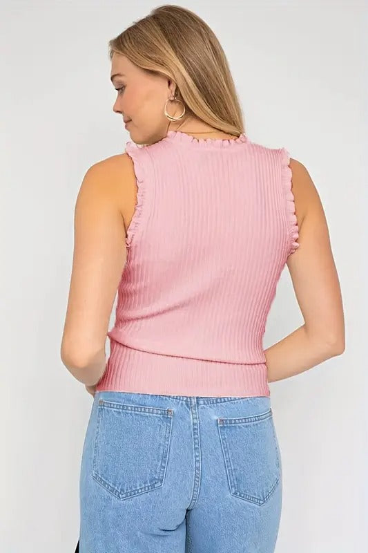 Césarine – Blouse à volants brillants pour femmes