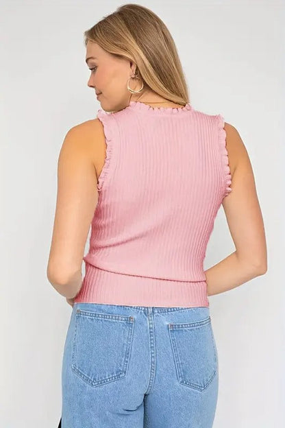 Césarine – Blouse à volants brillants pour femmes