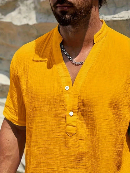 Vitoria™ | Élégante chemise d'été à col haut