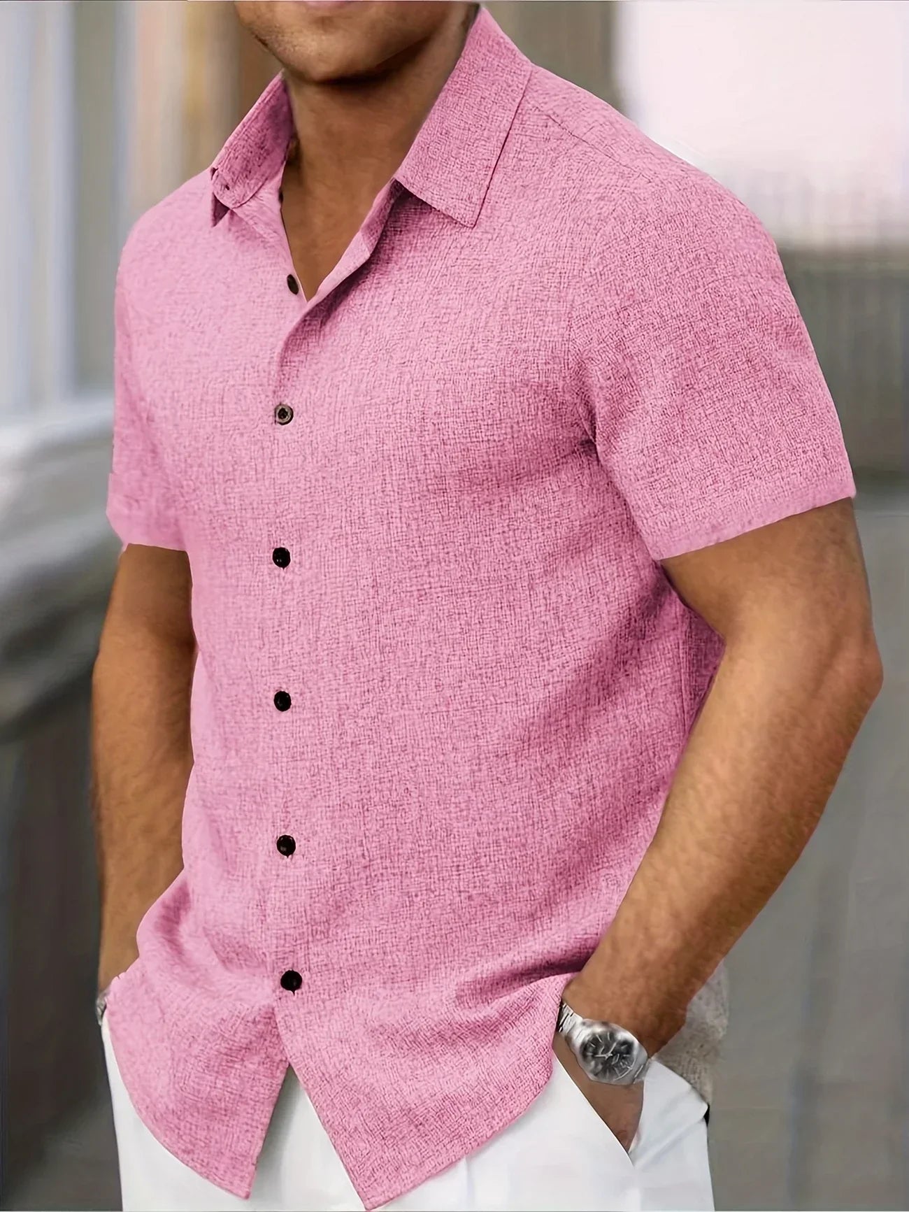 Vitoria™ | Chemise légère à manches courtes en lin mélangé
