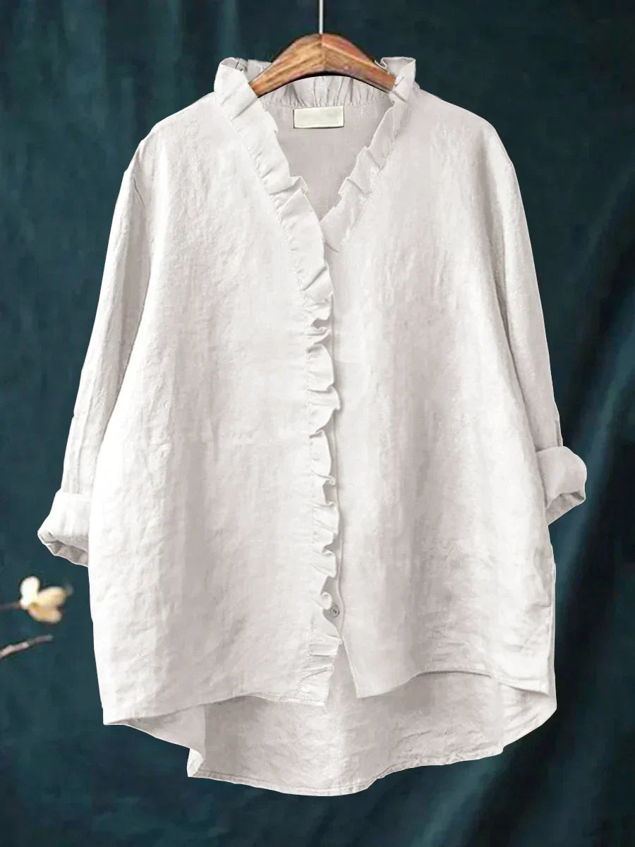 Valeska – Chemise légère en coton et lin" can be rewritten as:

"Valeska – Chemise aérienne en mélange de coton et lin