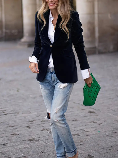 Nessa - Blazer Chic en Velours