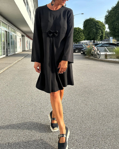 Gisèle - Robe Chic à Manches Cloches avec Nœud