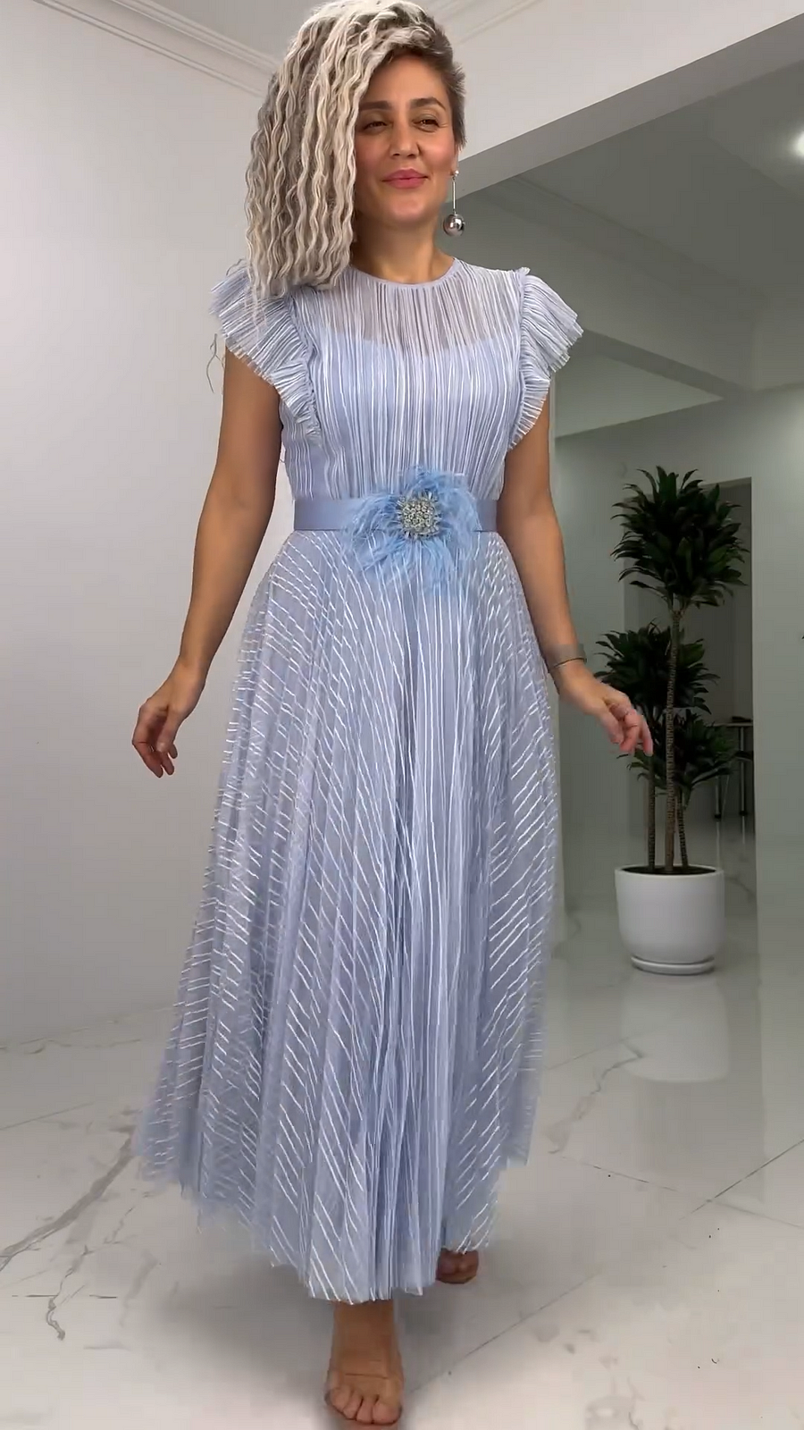Aveline – Élégante Robe en Mousseline de Soie