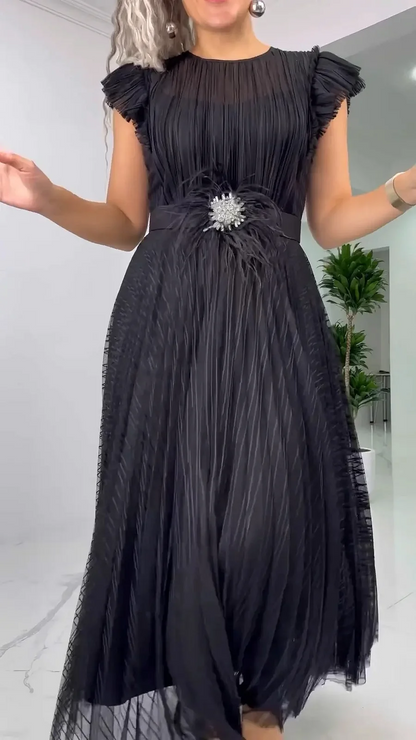 Aveline – Élégante Robe en Mousseline de Soie