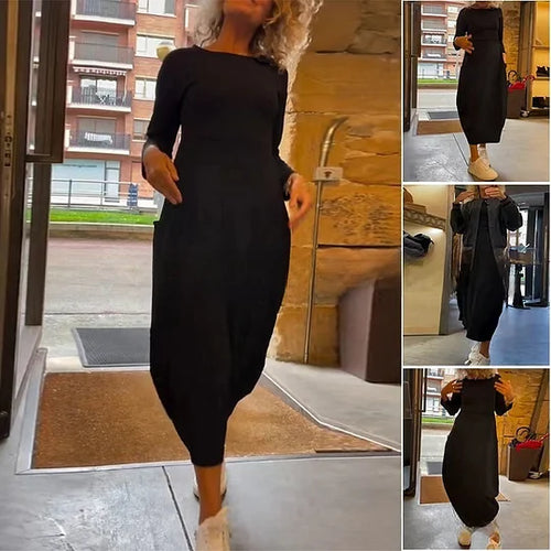 Clarinda - Élégante Robe Longue en Maille