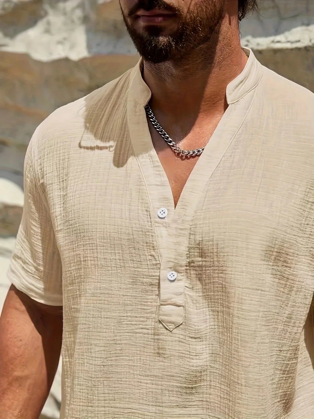 Vitoria™ | Élégante chemise d'été à col haut