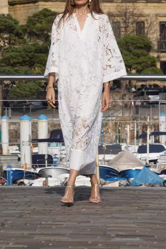 Géromine - Élégante robe en dentelle légère
