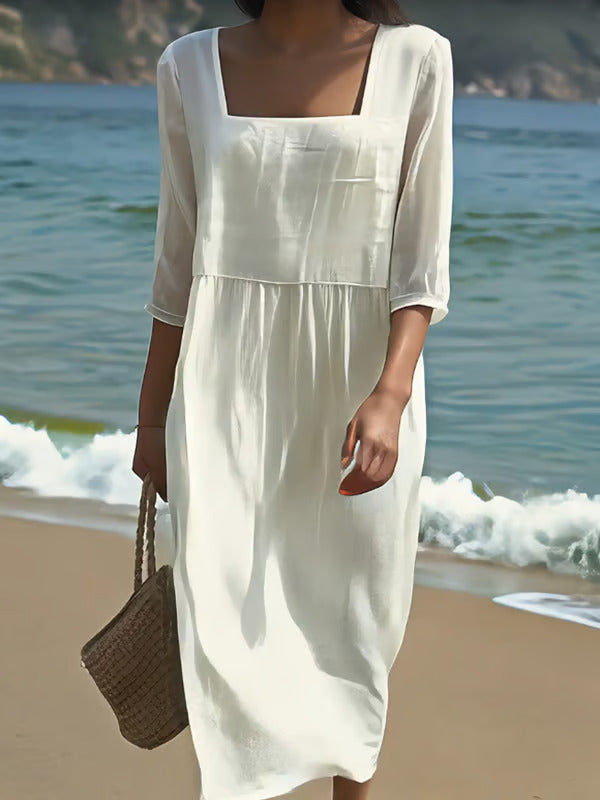 Lunelle – Robe décontractée en lin