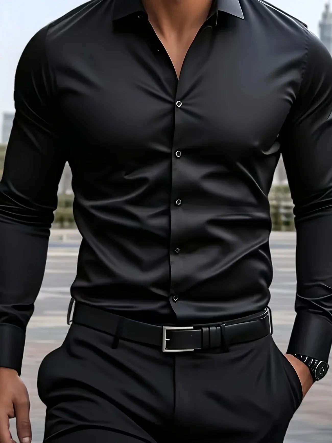 Vitoria™ | Chemise Longue Élégante à Boutons