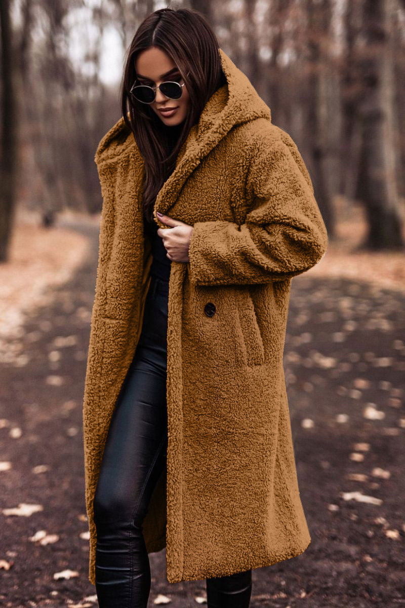 Astrid - Chic Wool Hooded Coat