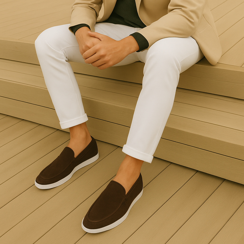 Fabrice – Élégants mocassins en suède