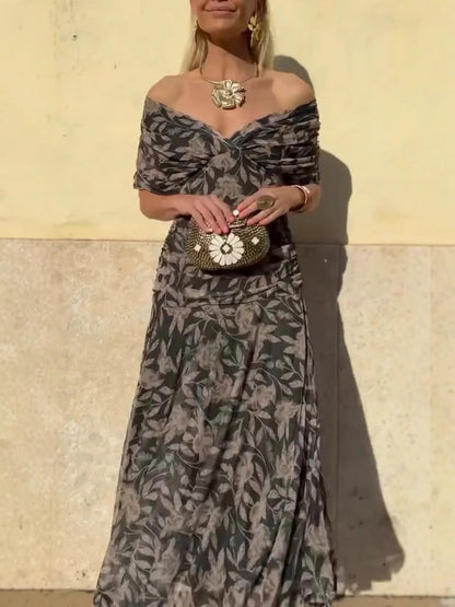 Naomi – Robe longue légère avec motif floral