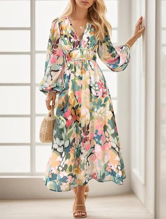 Oriella – Élégante robe maxi en rose poudré