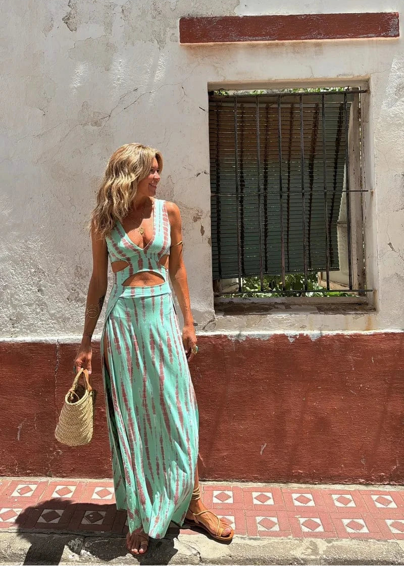 Maëlle – Long Summer Tie-Dye Dress
