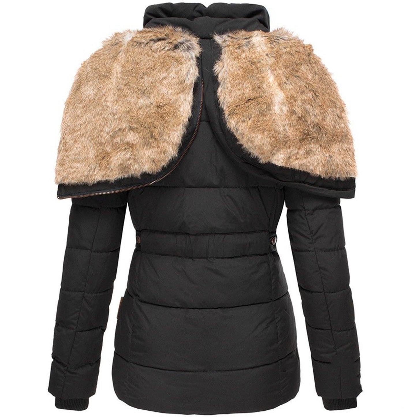 Corinne - Manteau d'hiver douillet avec doublure en fourrure